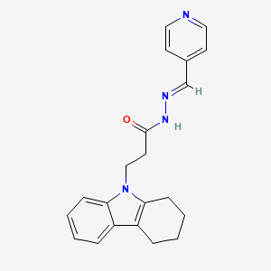 N'-(4-Pyridinylmethylene)3-(1,2,3,4-tetrahydro-9H-carbazol-9-YL)propanohydrazide