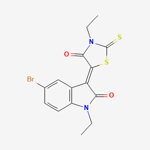 5-(5-Bromo-1-ethyl-2-oxoindolin-3-ylidene)-3-ethyl-2-thioxothiazolidin-4-one