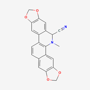 molecular formula C21H14N2O4 B1201386 Avicine pseudocyanide CAS No. 94656-26-5