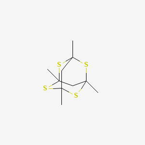 molecular formula C10H16S4 B12013864 1,3,5,7-Tetramethyl-2,4,6,8-tetrathiaadamantane CAS No. 7000-79-5