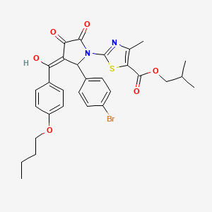 2-methylpropyl 2-{2-(4-bromophenyl)-3-[(4-butoxyphenyl)carbonyl]-4-hydroxy-5-oxo-2,5-dihydro-1H-pyrrol-1-yl}-4-methyl-1,3-thiazole-5-carboxylate