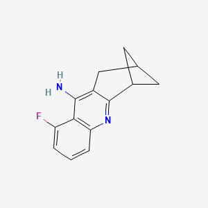 molecular formula C14H13FN2 B1201389 8-Fluoro-1,2,3,4-tetrahydro-2,4-methanoacridin-9-amine 
