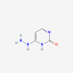 molecular formula C4H6N4O B1201390 2-羟基-4-肼基嘧啶 CAS No. 3310-41-6