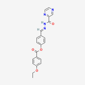 4-(2-(2-Pyrazinylcarbonyl)carbohydrazonoyl)phenyl 4-ethoxybenzoate