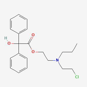 molecular formula C21H26ClNO3 B1201400 Propylbenzilylcholine mustard CAS No. 36167-80-3