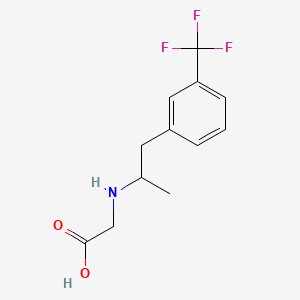 molecular formula C12H14F3NO2 B1201402 (alpha-Methyl-m-trifluoromethylphenethylamino)acetic acid CAS No. 61471-64-5