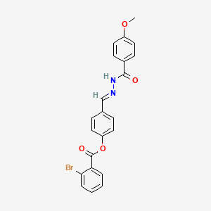 4-(2-(4-Methoxybenzoyl)carbohydrazonoyl)phenyl 2-bromobenzoate