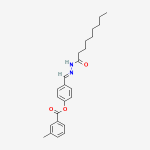 4-(2-Nonanoylcarbohydrazonoyl)phenyl 3-methylbenzoate