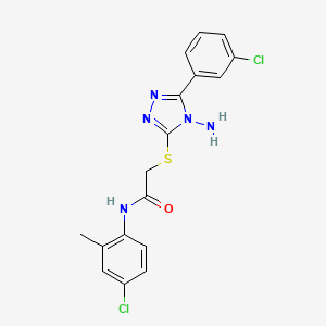 2-{[4-amino-5-(3-chlorophenyl)-4H-1,2,4-triazol-3-yl]sulfanyl}-N-(4-chloro-2-methylphenyl)acetamide