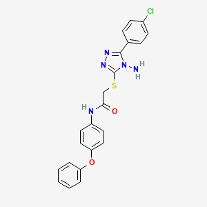 2-{[4-amino-5-(4-chlorophenyl)-4H-1,2,4-triazol-3-yl]sulfanyl}-N-(4-phenoxyphenyl)acetamide