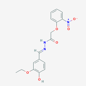 molecular formula C17H17N3O6 B12014184 N'-[(E)-(3-ethoxy-4-hydroxyphenyl)methylidene]-2-(2-nitrophenoxy)acetohydrazide CAS No. 355813-01-3