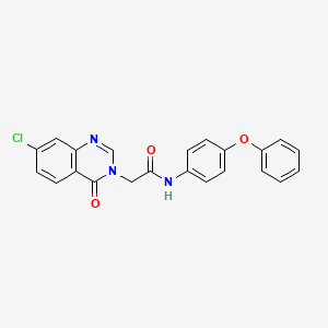 molecular formula C22H16ClN3O3 B12014256 2-(7-Chloro-4-oxo-3(4H)-quinazolinyl)-N-(4-phenoxyphenyl)acetamide CAS No. 618444-17-0