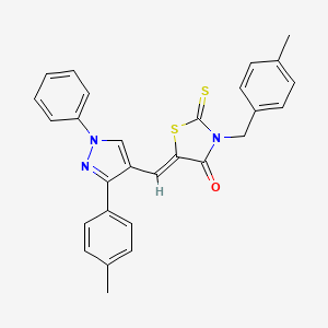 (5Z)-3-(4-Methylbenzyl)-5-{[3-(4-methylphenyl)-1-phenyl-1H-pyrazol-4-YL]methylene}-2-thioxo-1,3-thiazolidin-4-one