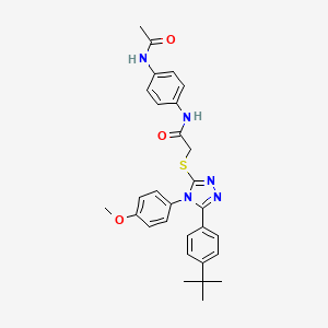 N-[4-(acetylamino)phenyl]-2-{[5-(4-tert-butylphenyl)-4-(4-methoxyphenyl)-4H-1,2,4-triazol-3-yl]sulfanyl}acetamide