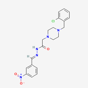 molecular formula C20H22ClN5O3 B12014331 2-(4-(2-Chlorobenzyl)-1-piperazinyl)-N'-(3-nitrobenzylidene)acetohydrazide 