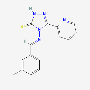 4-((3-Methylbenzylidene)amino)-5-(pyridin-2-yl)-4H-1,2,4-triazole-3-thiol