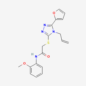 2-[[5-(furan-2-yl)-4-prop-2-enyl-1,2,4-triazol-3-yl]sulfanyl]-N-(2-methoxyphenyl)acetamide