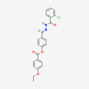 4-(2-(2-Chlorobenzoyl)carbohydrazonoyl)phenyl 4-ethoxybenzoate