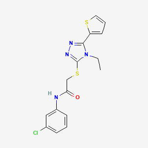 N-(3-Chlorophenyl)-2-((4-ethyl-5-(thiophen-2-yl)-4H-1,2,4-triazol-3-yl)thio)acetamide