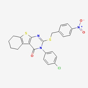 3-(4-chlorophenyl)-2-[(4-nitrobenzyl)sulfanyl]-5,6,7,8-tetrahydro[1]benzothieno[2,3-d]pyrimidin-4(3H)-one