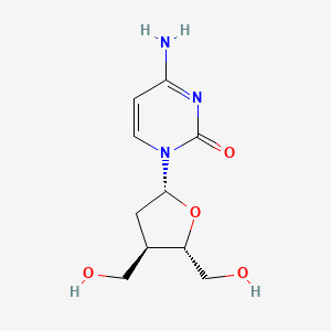 molecular formula C10H15N3O4 B1201446 2',3'-Dideoxy-3'-hydroxymethyl cytidine CAS No. 132235-73-5