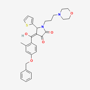 4-{[4-(benzyloxy)-2-methylphenyl]carbonyl}-3-hydroxy-1-[3-(morpholin-4-yl)propyl]-5-(thiophen-2-yl)-1,5-dihydro-2H-pyrrol-2-one