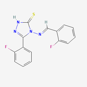 4-((2-Fluorobenzylidene)amino)-5-(2-fluorophenyl)-4H-1,2,4-triazole-3-thiol