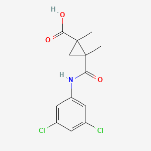 molecular formula C13H13Cl2NO3 B1201457 2-(3,5-Dichlorophenylcarbamoyl)-1,2-dimethylcyclopropane-1-carboxylic acid CAS No. 71937-45-6