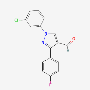 1-(3-Chlorophenyl)-3-(4-fluorophenyl)-1H-pyrazole-4-carbaldehyde