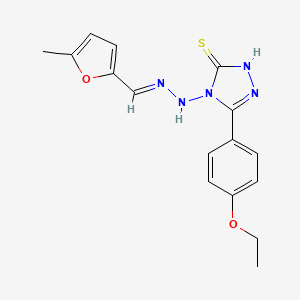 5-Methyl-2-furaldehyde [3-(4-ethoxyphenyl)-5-sulfanyl-4H-1,2,4-triazol-4-YL]hydrazone