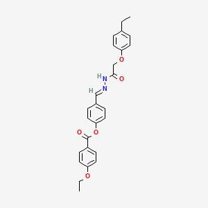 [4-[(E)-[[2-(4-ethylphenoxy)acetyl]hydrazinylidene]methyl]phenyl] 4-ethoxybenzoate