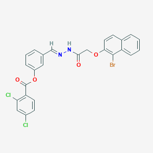 3-(2-(((1-BR-2-Naphthyl)oxy)acetyl)carbohydrazonoyl)phenyl 2,4-dichlorobenzoate