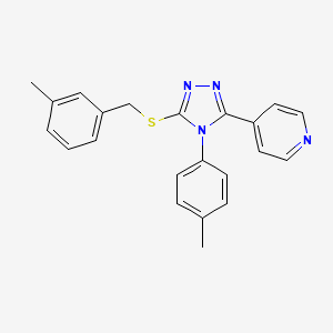 4-(4-Methylphenyl)-3-[(3-methylphenyl)methylthio]-5-(4-pyridyl)-1,2,4-triazole