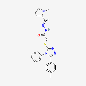 2-{[5-(4-methylphenyl)-4-phenyl-4H-1,2,4-triazol-3-yl]sulfanyl}-N'-[(E)-(1-methyl-1H-pyrrol-2-yl)methylidene]acetohydrazide