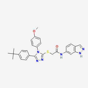 2-{[5-(4-tert-butylphenyl)-4-(4-methoxyphenyl)-4H-1,2,4-triazol-3-yl]sulfanyl}-N-(1H-indazol-6-yl)acetamide