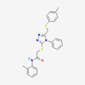 N-(2-methylphenyl)-2-[(5-{[(4-methylphenyl)sulfanyl]methyl}-4-phenyl-4H-1,2,4-triazol-3-yl)sulfanyl]acetamide