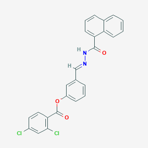 3-(2-(1-Naphthoyl)carbohydrazonoyl)phenyl 2,4-dichlorobenzoate