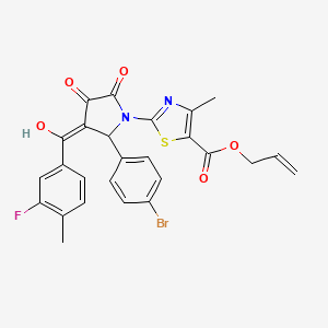 Allyl 2-[2-(4-bromophenyl)-3-(3-fluoro-4-methylbenzoyl)-4-hydroxy-5-oxo-2,5-dihydro-1H-pyrrol-1-YL]-4-methyl-1,3-thiazole-5-carboxylate