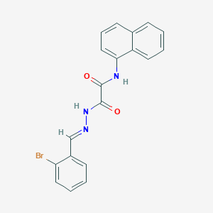 molecular formula C19H14BrN3O2 B12014740 2-(2-(2-Bromobenzylidene)hydrazino)-N-(1-naphthyl)-2-oxoacetamide CAS No. 769143-50-2