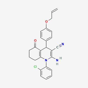 4-[4-(Allyloxy)phenyl]-2-amino-1-(2-chlorophenyl)-5-oxo-1,4,5,6,7,8-hexahydro-3-quinolinecarbonitrile