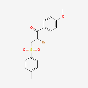 molecular formula C17H17BrO4S B1201477 2-Bromo-1-(4-methoxyphenyl)-3-[(4-methylphenyl)sulfonyl]-1-propanone 