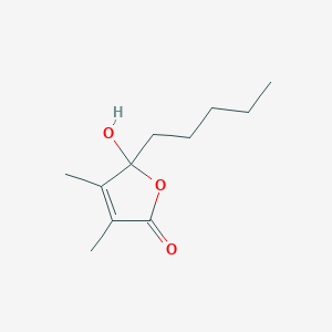 molecular formula C11H18O3 B1201478 2(5H)-Furanone, 5-hydroxy-3,4-dimethyl-5-pentyl- CAS No. 6067-11-4