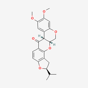 molecular formula C23H24O6 B1201480 (1R,6S,13R)-16,17-Dimethoxy-6-propan-2-yl-2,7,20-trioxapentacyclo[11.8.0.03,11.04,8.014,19]henicosa-3(11),4(8),9,14,16,18-hexaen-12-one 