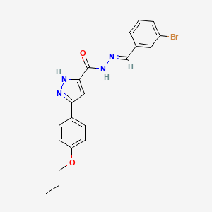 N'-[(E)-(3-bromophenyl)methylidene]-3-(4-propoxyphenyl)-1H-pyrazole-5-carbohydrazide