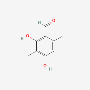 molecular formula C9H10O3 B1201489 2,4-二羟基-3,6-二甲基苯甲醛 