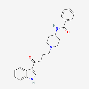 molecular formula C24H27N3O2 B1201495 4-Benzamido-1-(4-(indol-3-yl)-4-oxobutyl)piperidine CAS No. 58786-30-4