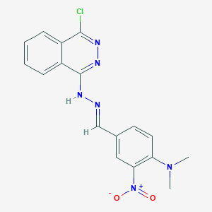 molecular formula C17H15ClN6O2 B12014952 4-(Dimethylamino)-3-nitrobenzaldehyde (4-chloro-1-phthalazinyl)hydrazone 