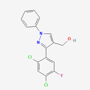 (3-(2,4-Dichloro-5-fluorophenyl)-1-phenyl-1H-pyrazol-4-YL)methanol