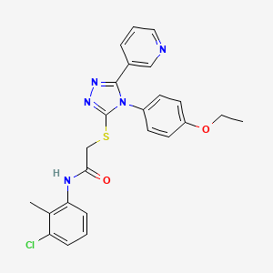 N-(3-chloro-2-methylphenyl)-2-{[4-(4-ethoxyphenyl)-5-(pyridin-3-yl)-4H-1,2,4-triazol-3-yl]sulfanyl}acetamide