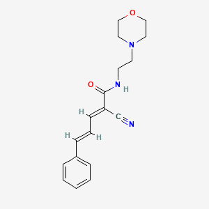 2-Cyano-N-(2-morpholinoethyl)-5-phenylpenta-2,4-dienamide